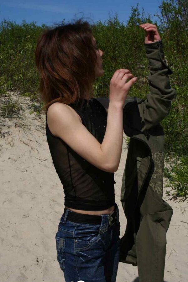 Bumping into a hot redhead in a desert