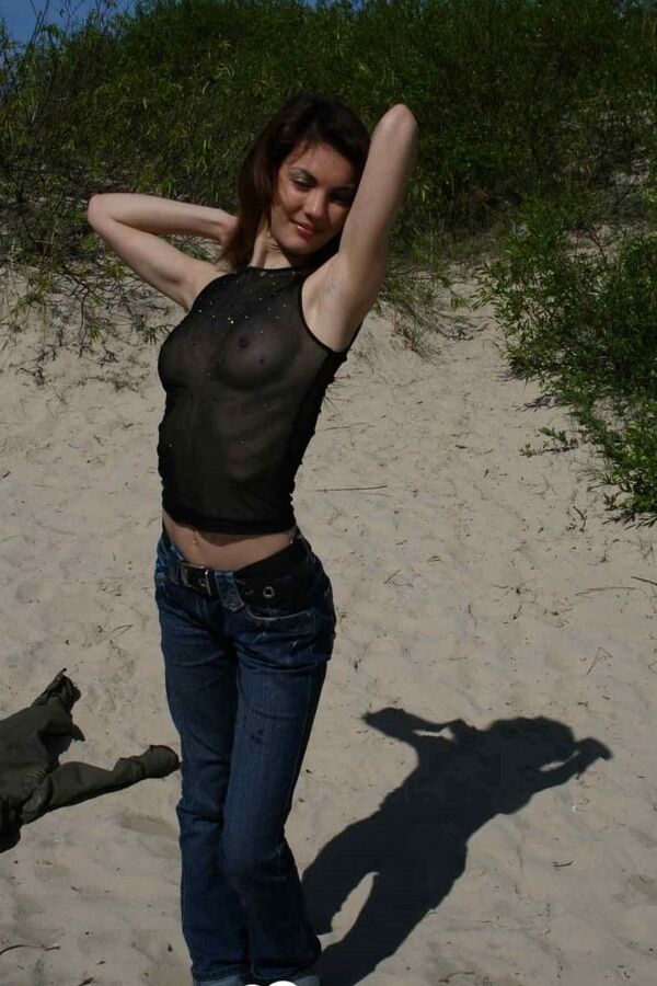 Bumping into a hot redhead in a desert