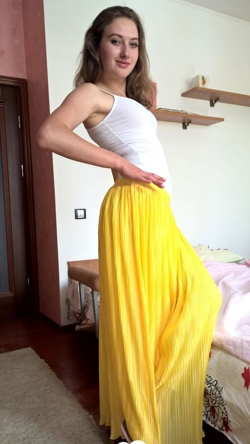 Nerdy cutie tries on some sexy clothes