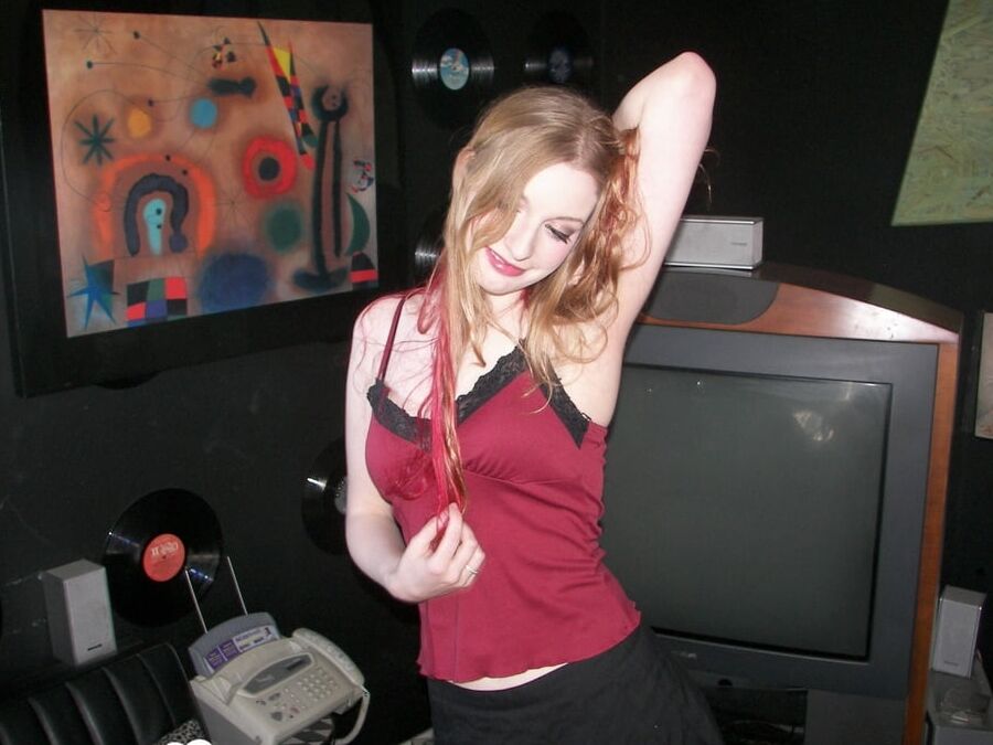Cute bartender strips and eats my pussy