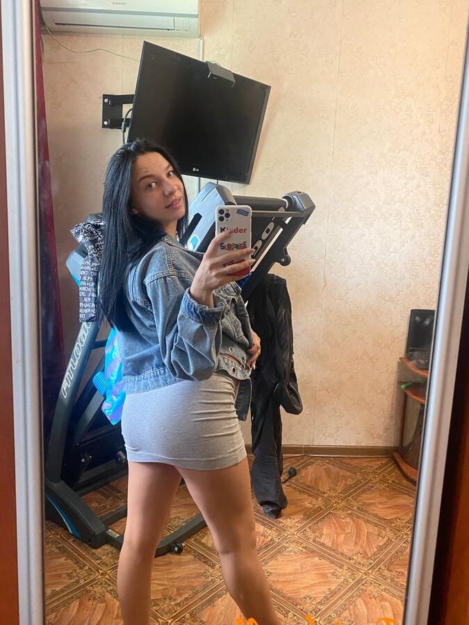 Pregnant Brunette In Sheer Pantyhose