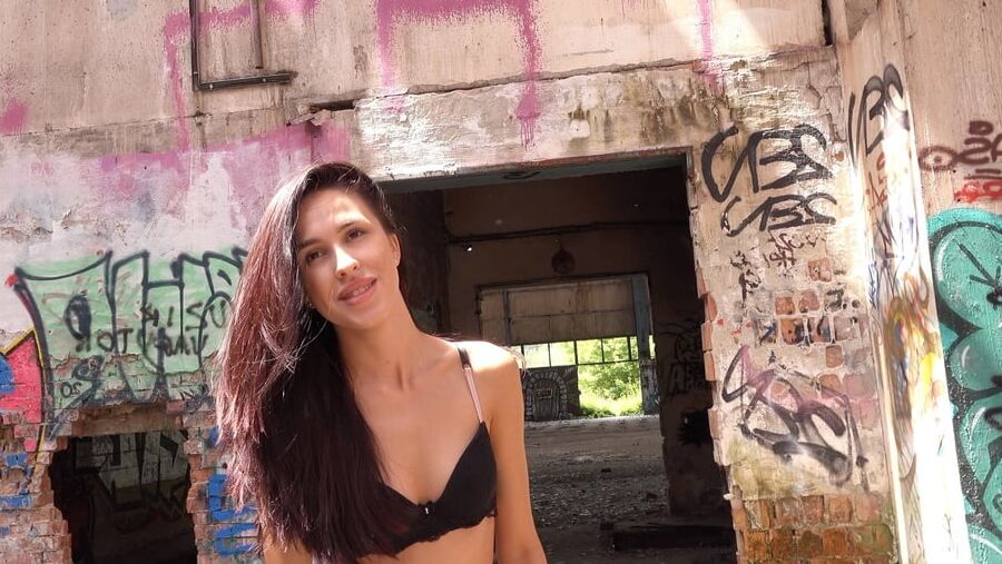 GERMAN SCOUT - SKINNY TEEN ALYSSA BOUNTY ROUGH PICKUP FUCK