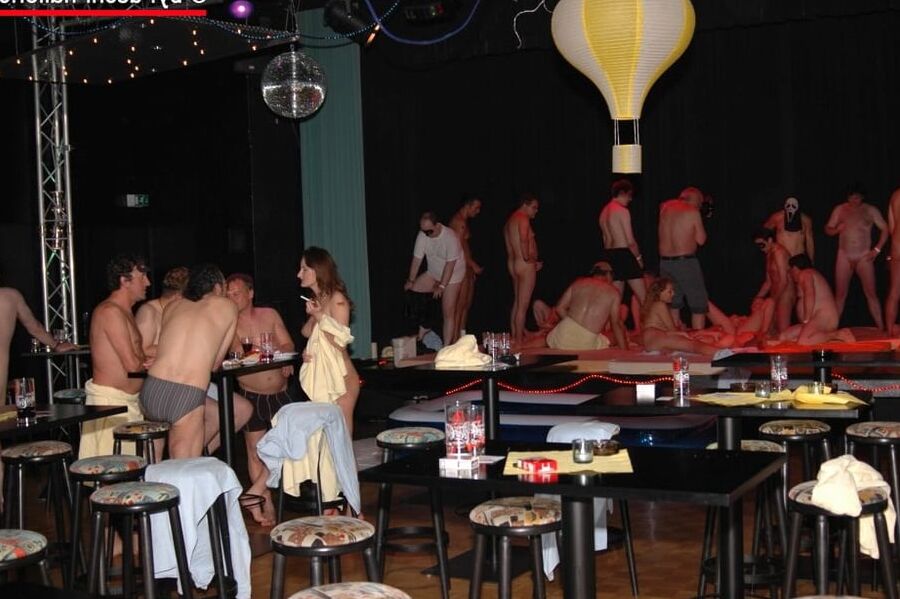 Saturday Night Fever gangbang - relax & pee time - part 4
