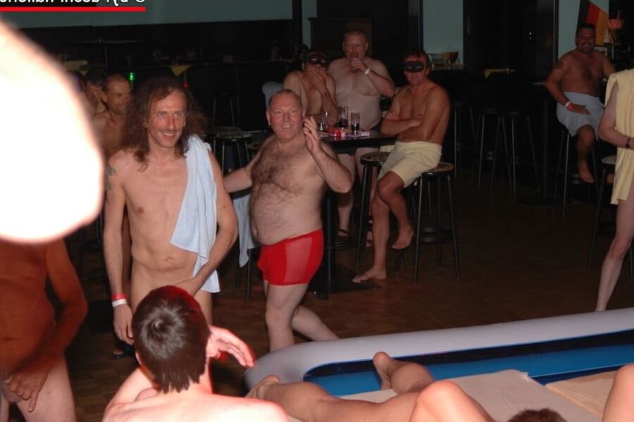 Saturday Night Fever gangbang - relax & pee time - part 3