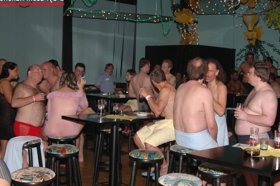 Saturday Night Fever gangbang - relax & pee time - part 2