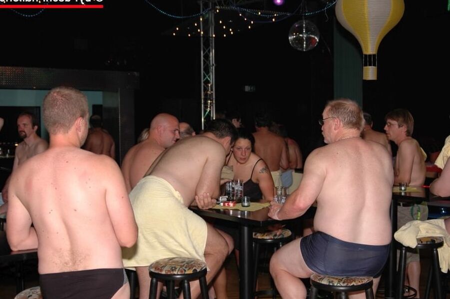 Saturday Night Fever gangbang - relax & pee time - part 2