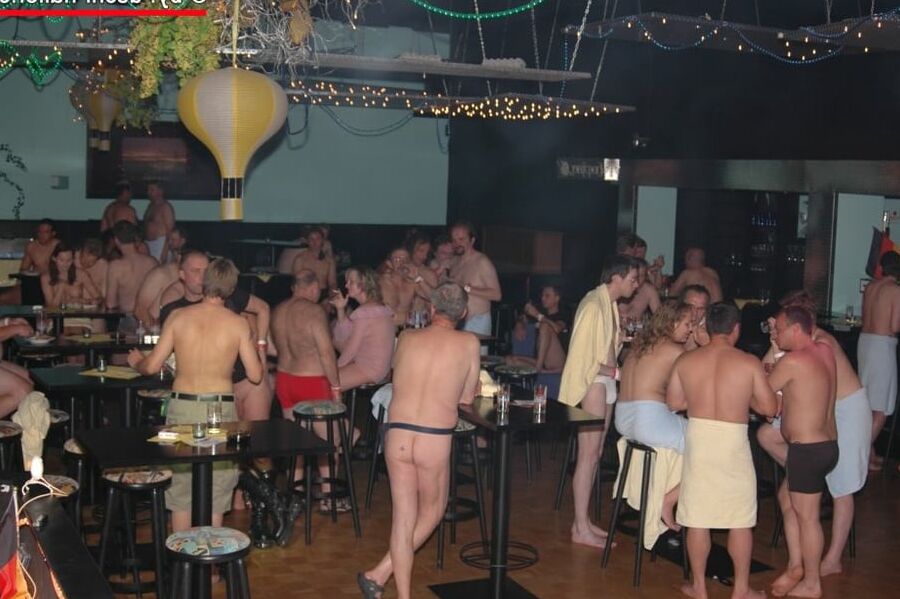 Saturday Night Fever gangbang - relax & pee time - part 2