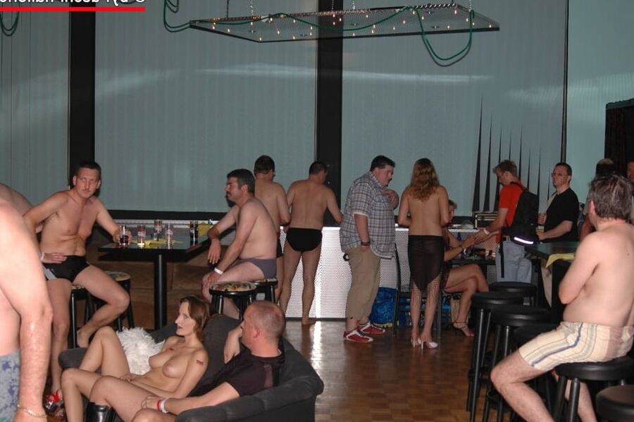 Saturday Night Fever gangbang - 64 guys & 5 girls - part 1