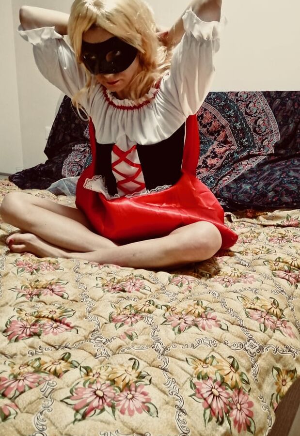 Maja Amateur wife cosplay of Little Red Riding Hood