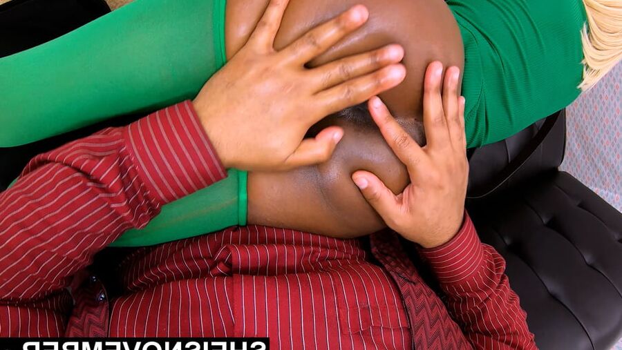 Black ebony bdsm belt spanking punishment for Step Daughter