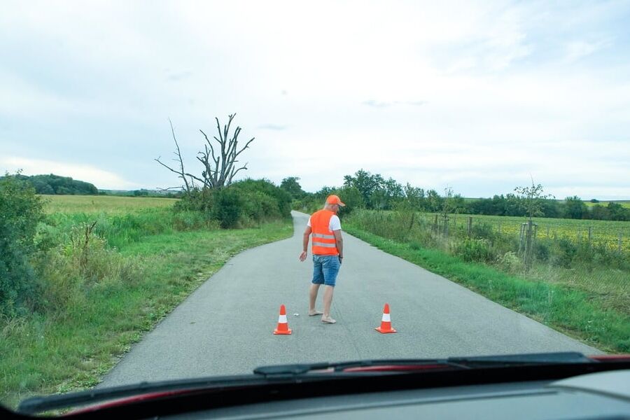 Picking up hard worker in the MatureVan