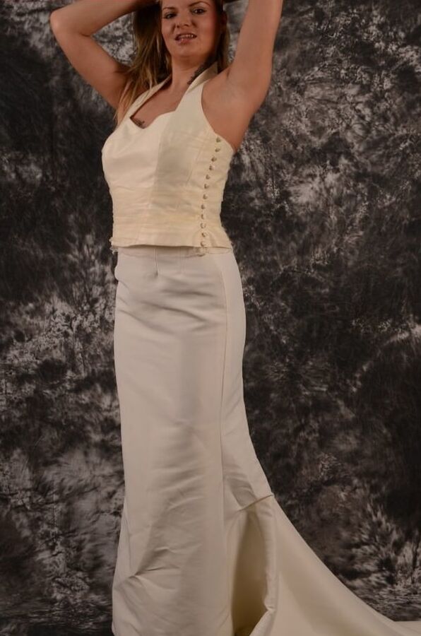 Photoshoot with Arabella May in different wedding dresses