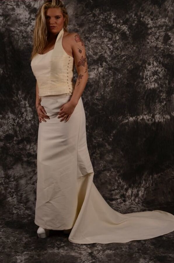 Photoshoot with Arabella May in different wedding dresses