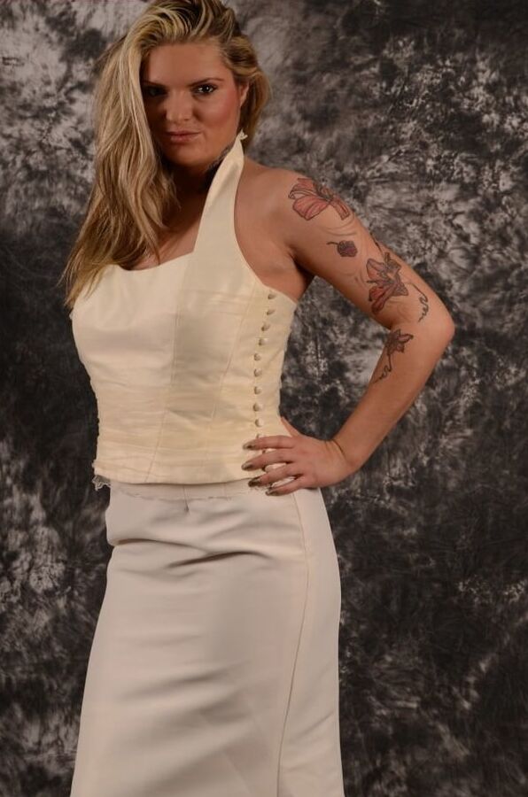 Photoshoot with Arabella May in different wedding dresses