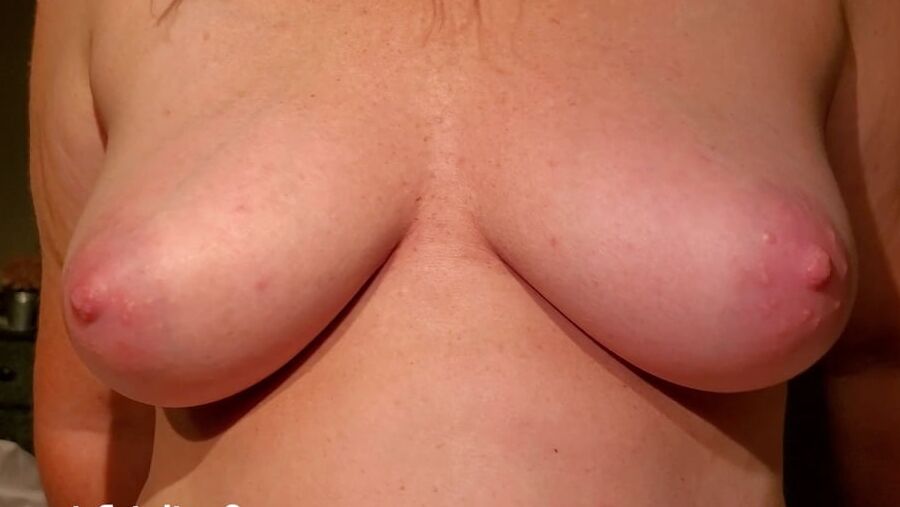 Big Pussy Lips and Tits Sitting on Dick