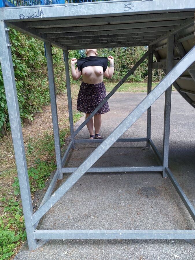 Public blowjob and exhib made in Normandy