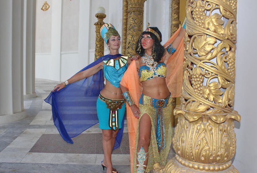 In colonnade