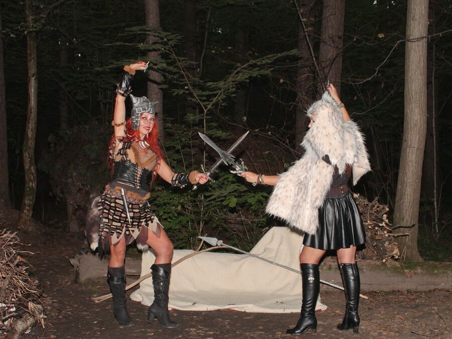 Warrior maidens on the carpet
