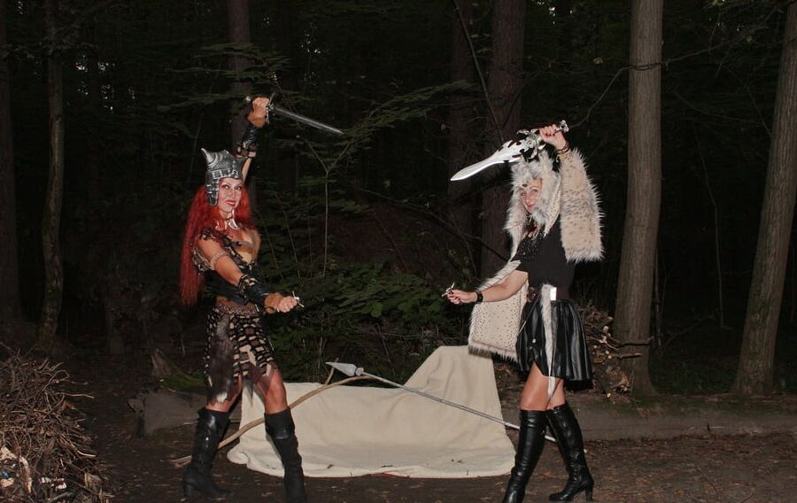 Warrior maidens on the carpet