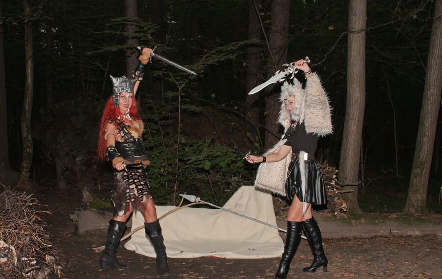 Warrior maidens on the carpet