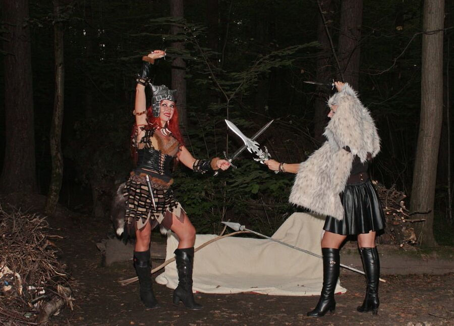 Warrior maidens on the carpet