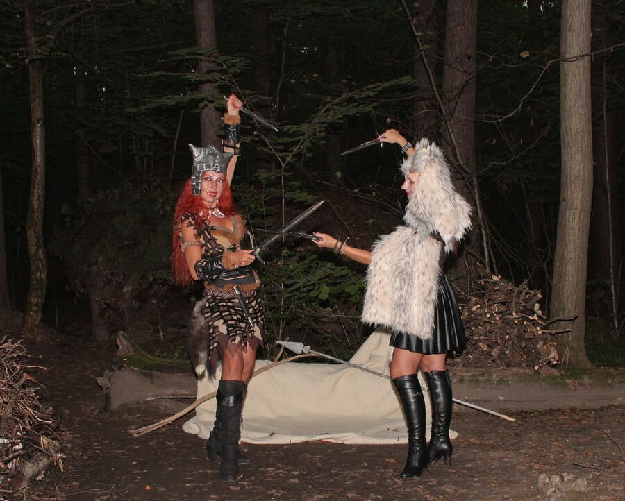 Warrior maidens on the carpet