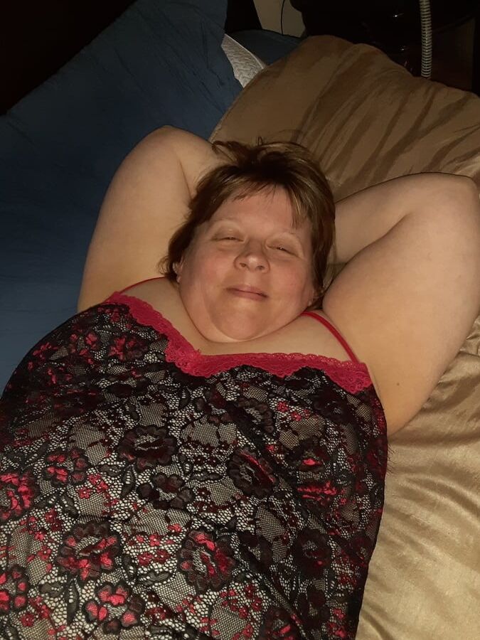 BBW Wife in Black Lingerie
