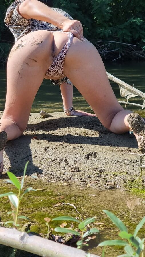 Naked in the mud