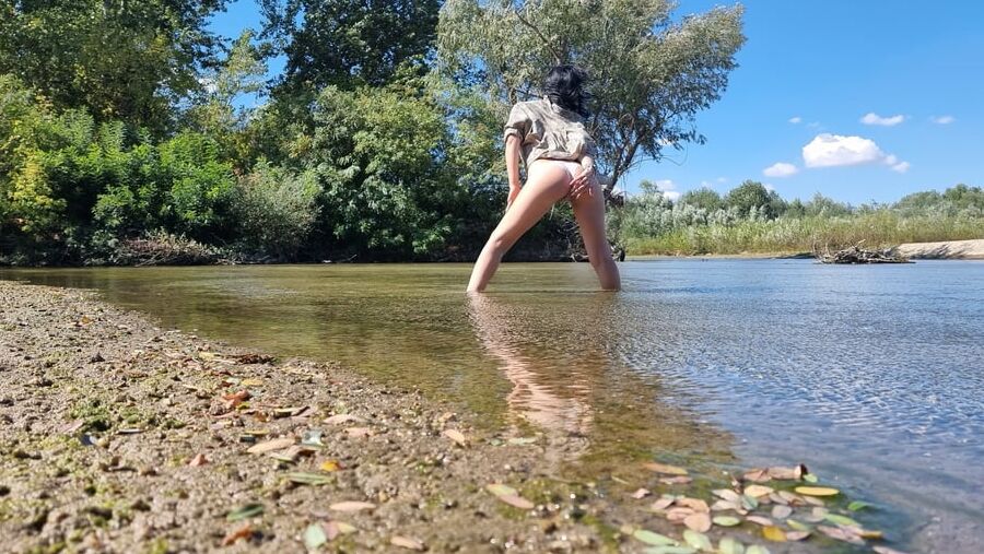 Naked in the mud