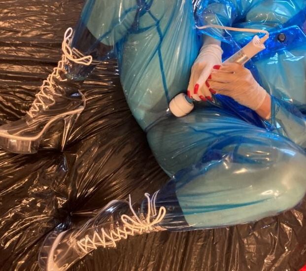 Blue Transparent PVC and Clear PVC Boots 2