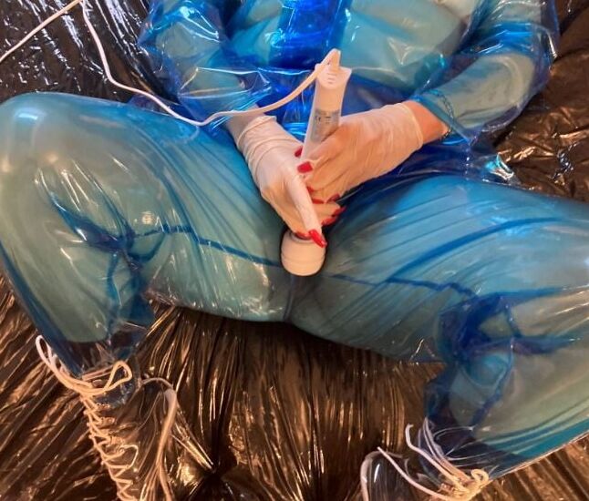 Blue Transparent PVC and Clear PVC Boots 2