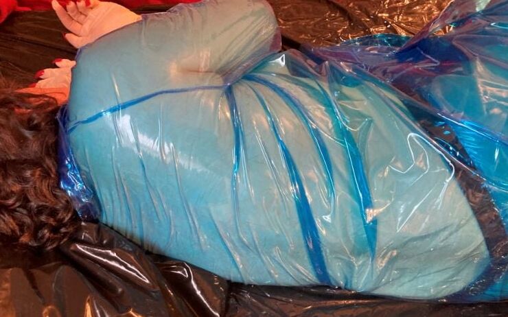 Blue Transparent PVC and Clear PVC Boots 2
