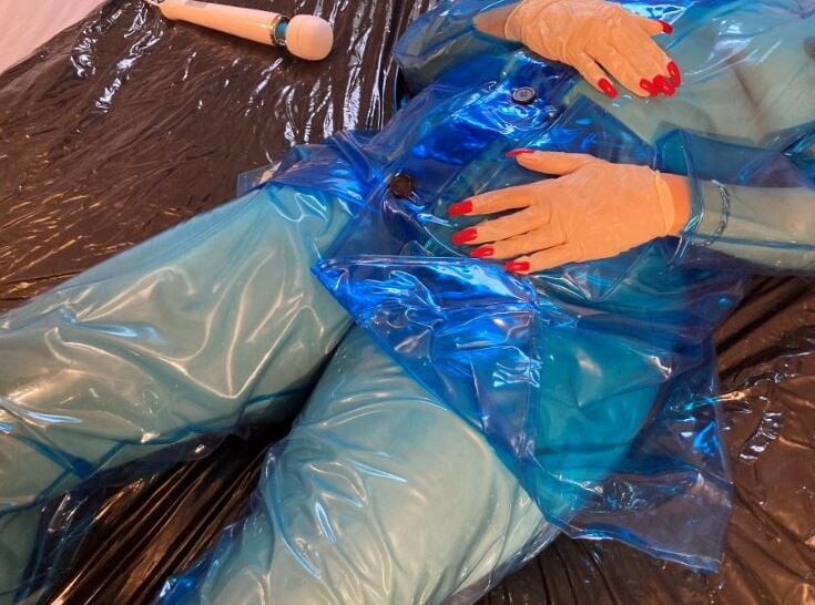 Blue Transparent PVC and Clear PVC Boots 2