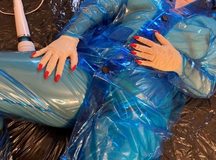 Blue Transparent PVC and Clear PVC Boots 2