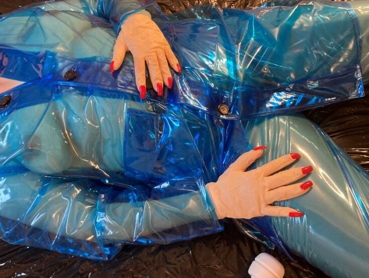 Blue Transparent PVC and Clear PVC Boots 2