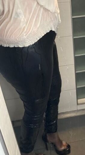 Leggings, Boots and Masturbation in Shower