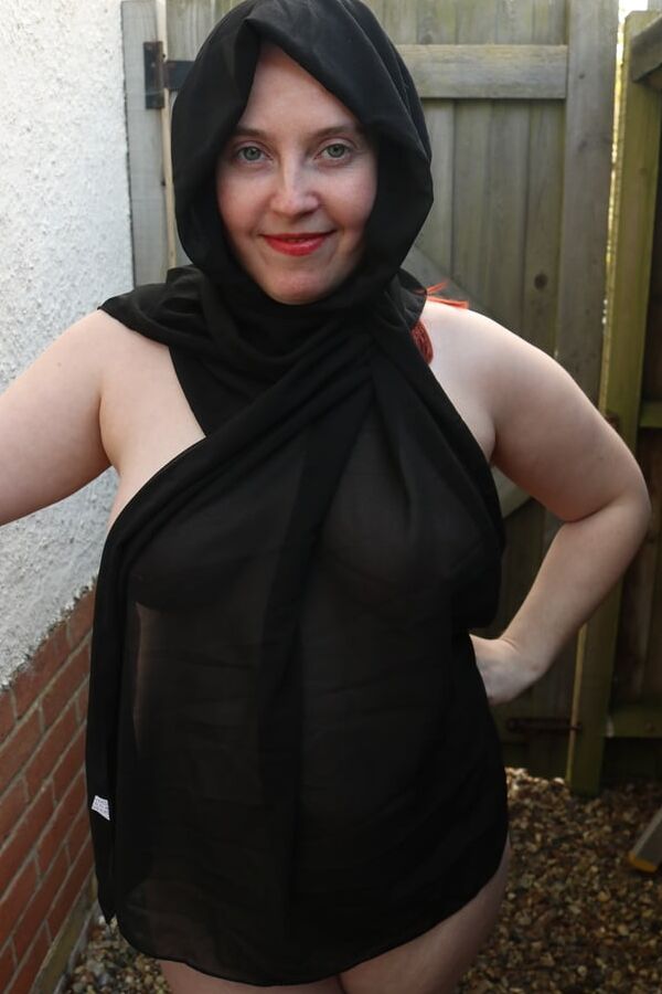 Hijab and Boots in the Yard