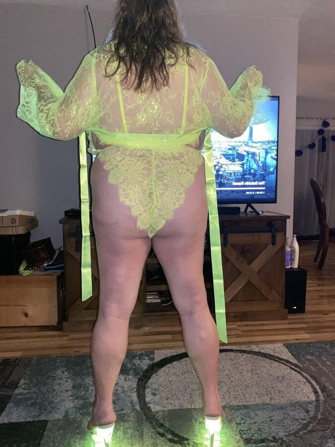 BBW neon lingerie