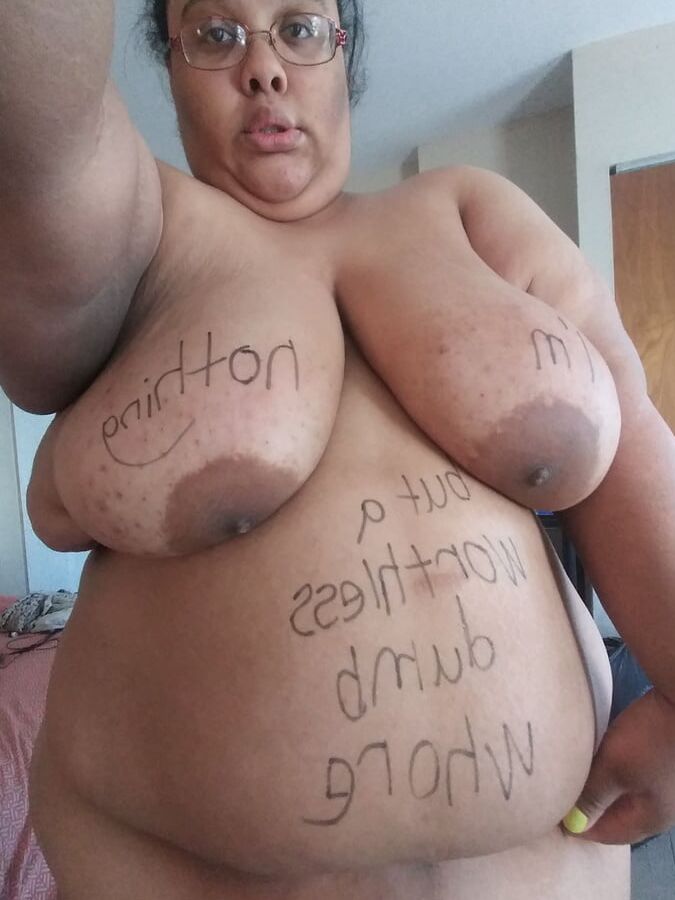 Dumb SSBBW Slut Jessica Jones' Bodywriting