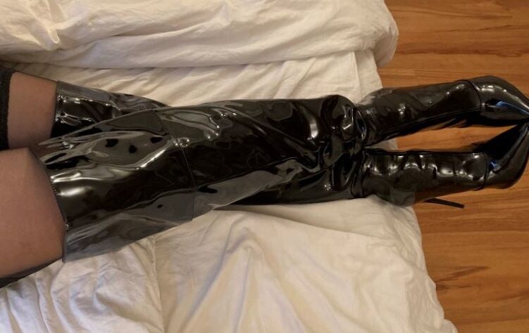 Thigh High Black High Heel Boots