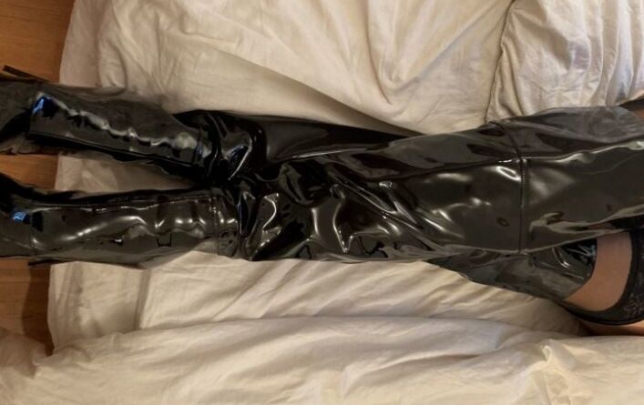 Thigh High Black High Heel Boots