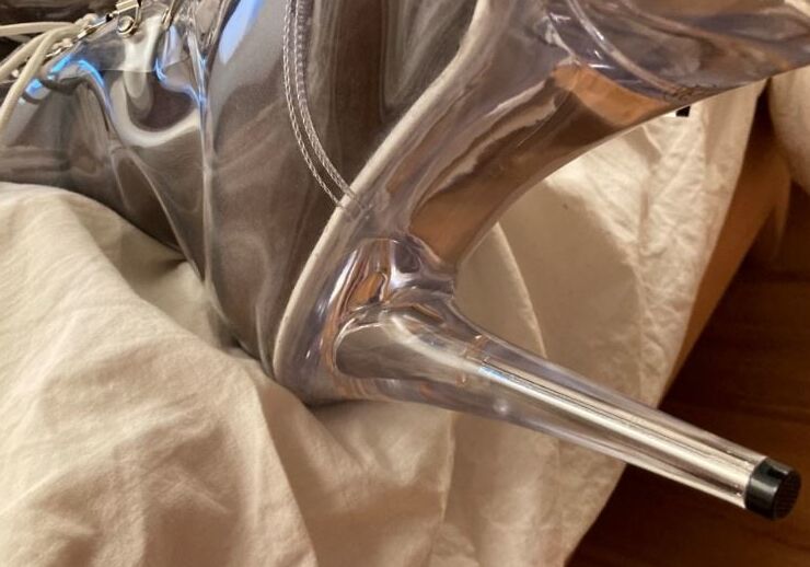Clear PVC Plastic Boots and Nylons 2