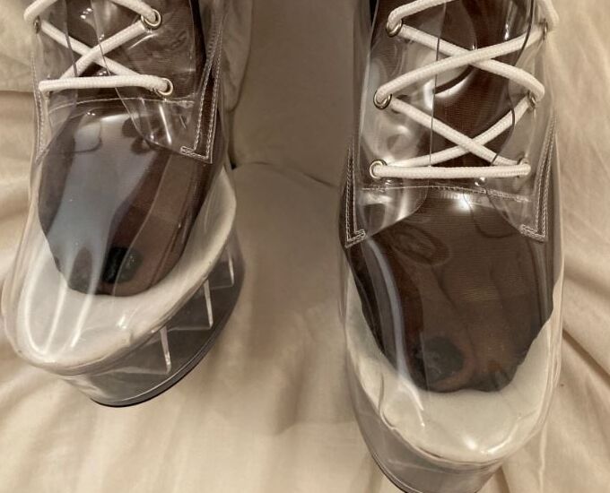 Clear PVC Plastic Boots and Nylons 2