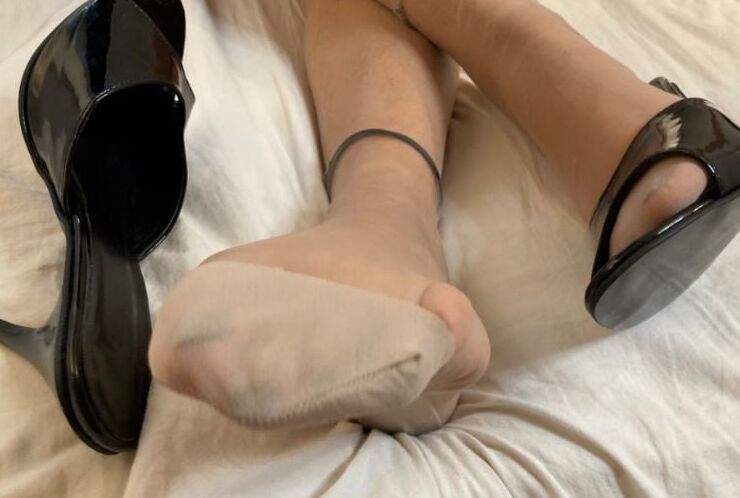 Stiletto Mules and Nylon Stockings