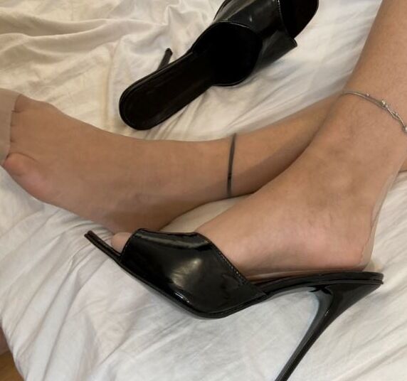 Stiletto Mules and Nylon Stockings