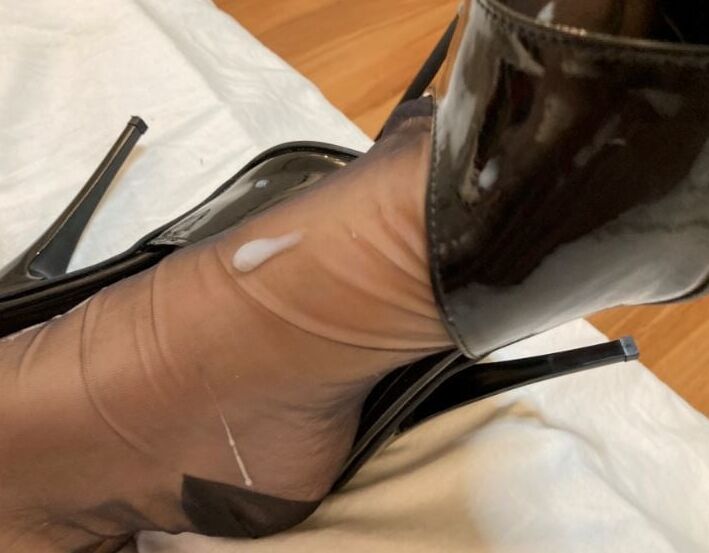 Stiletto Mules and Nylon Stockings