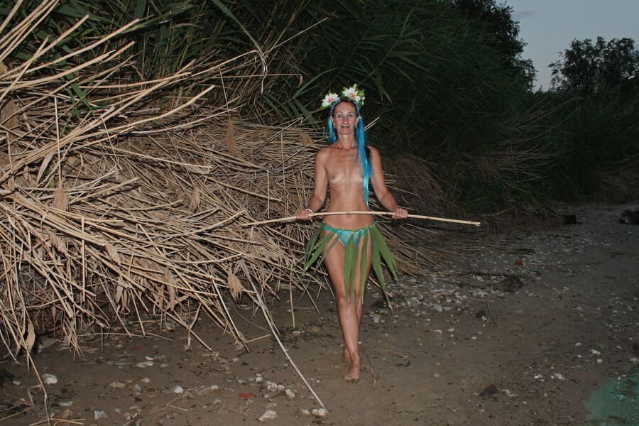 Savage Girl in the reed