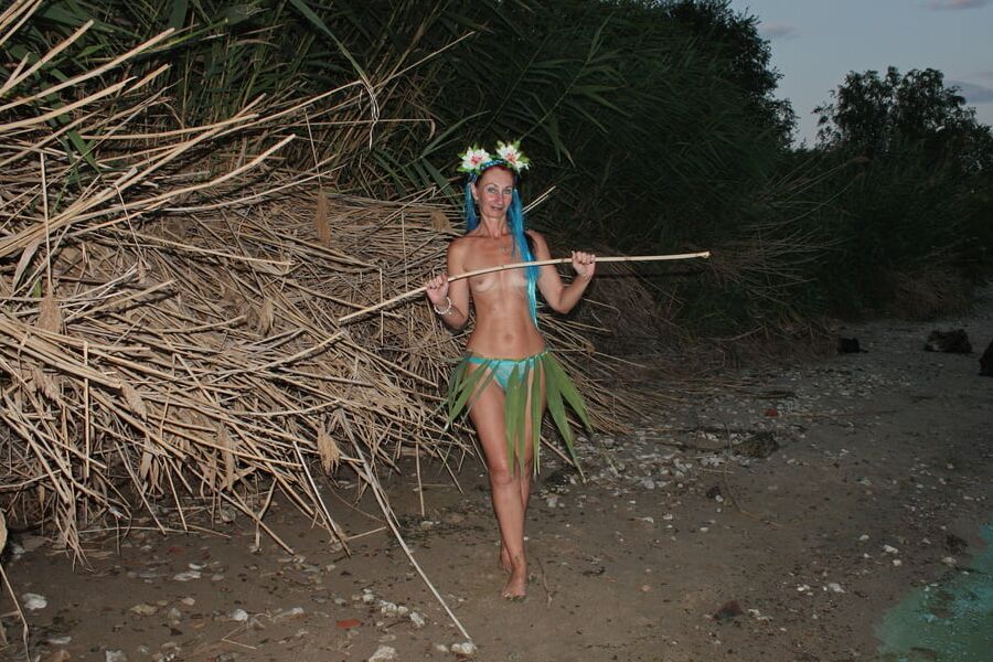Savage Girl in the reed