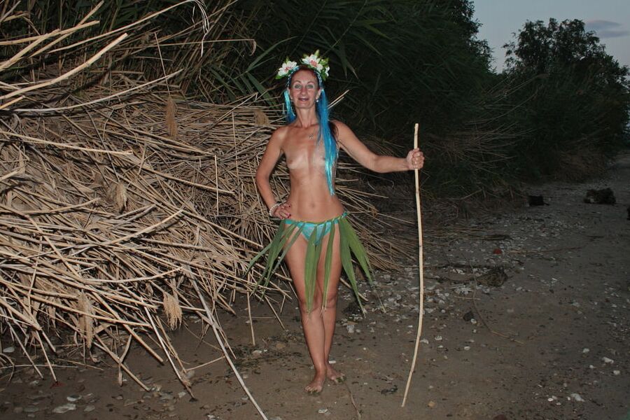 Savage Girl in the reed