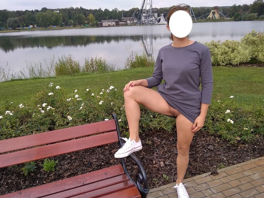 Amusement park - walk with Anna Perv